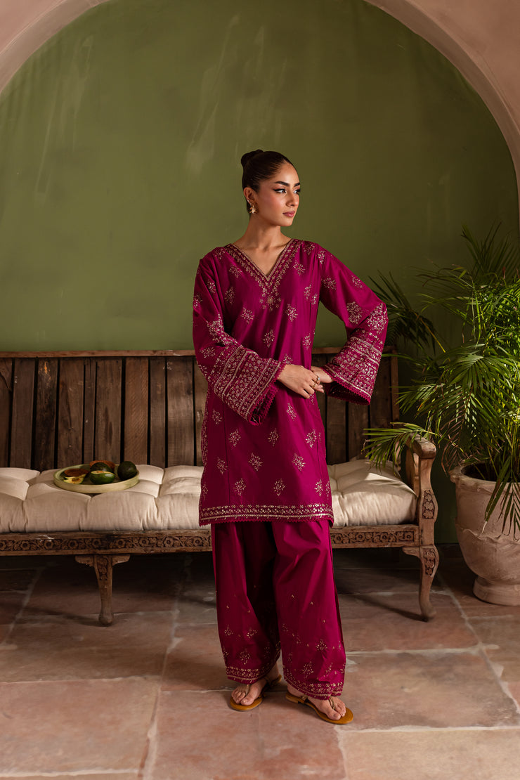 Nelsy 2Pc - Embroidered Lawn Dress - BATIK