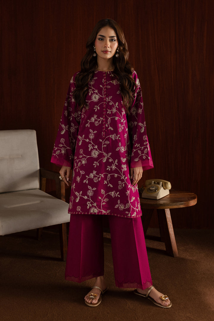 Bright Jewel 2Pc - Embroidered Khaddar Dress - BATIK