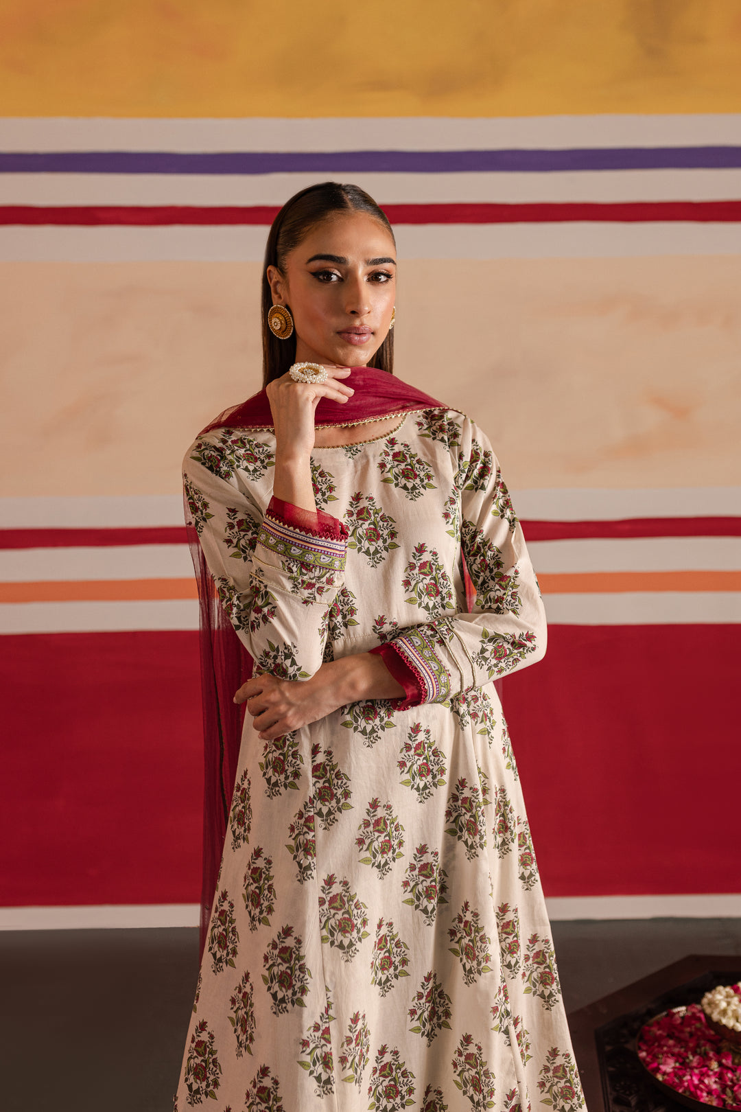 Jahan'Aara 3Pc - Printed Lawn Dress - BATIK