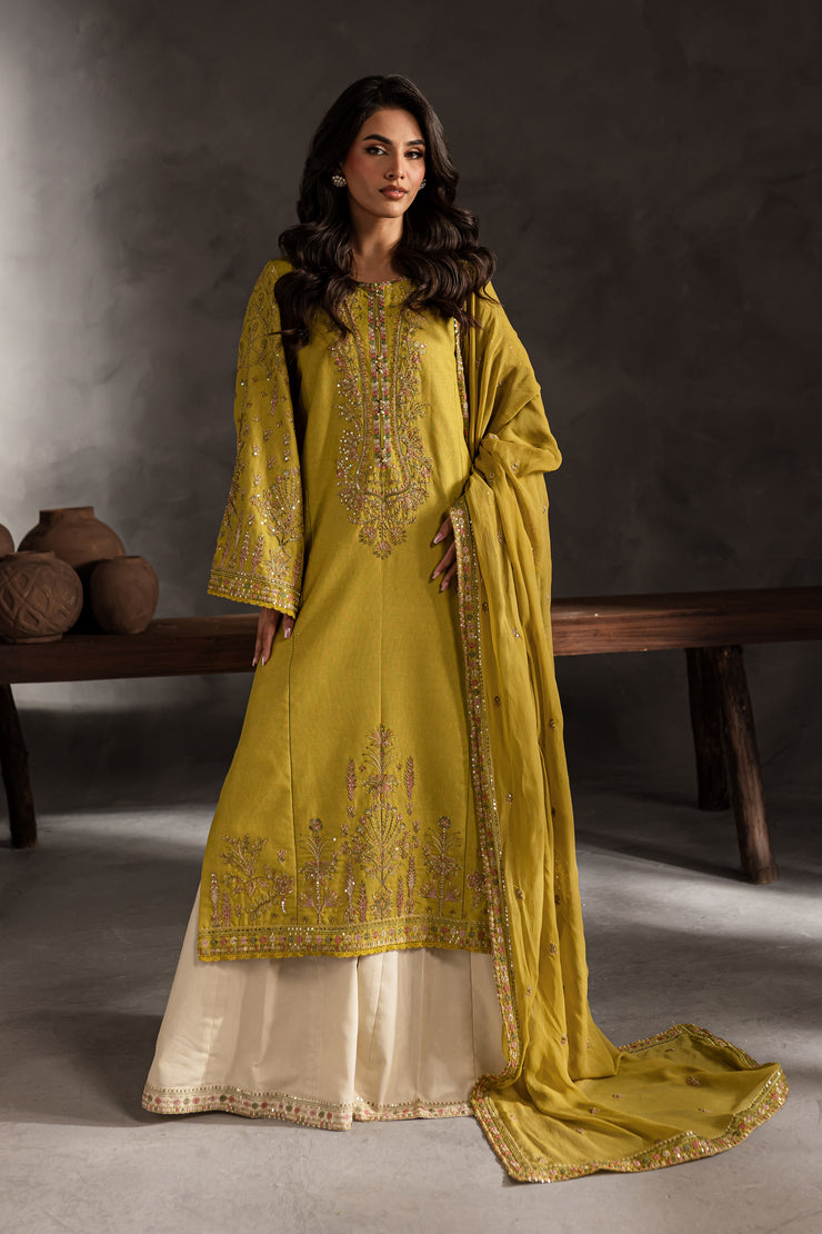 Medalion 3Pc - Embroidered Karandi dress