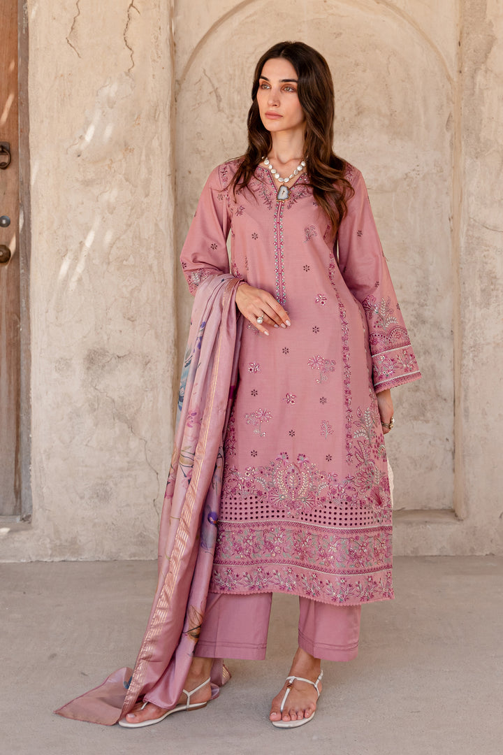 Sham 3Pc - Embroidered Khaddar Dress - BATIK