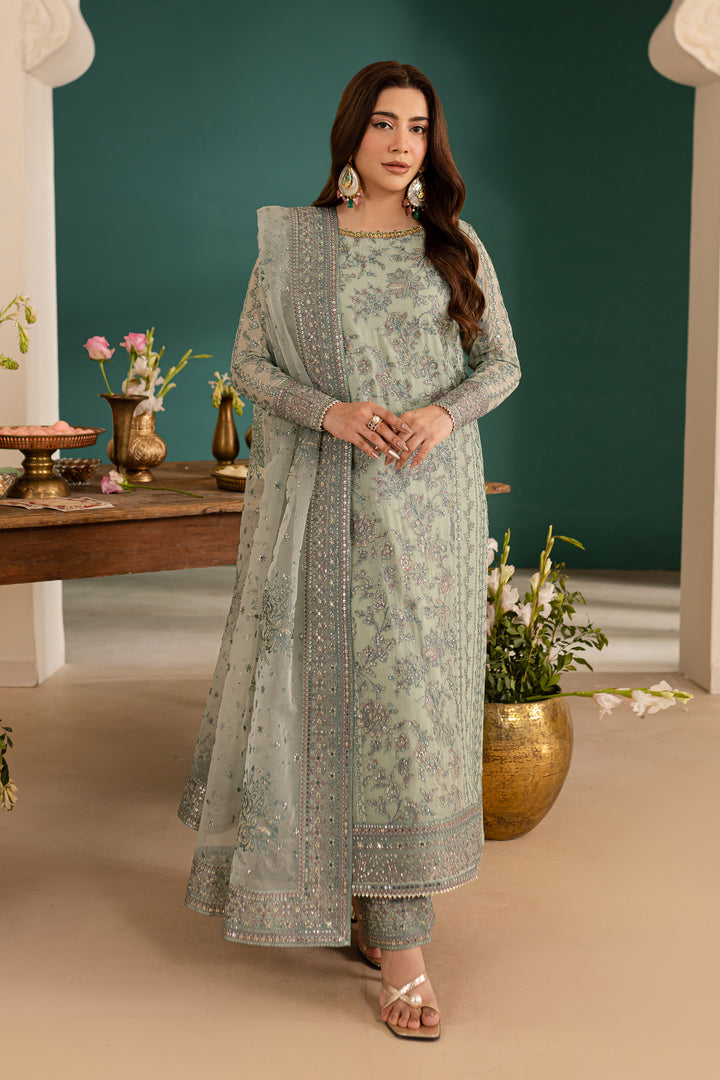 Abyan 3Pc - Embroidered Luxe Pret