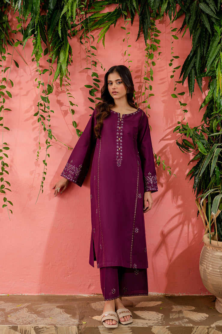 Jubilee 2Pc - Embroidered Khaddar Dress - BATIK