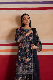 Blue Bano 3Pc - Printed Lawn Dress - BATIK