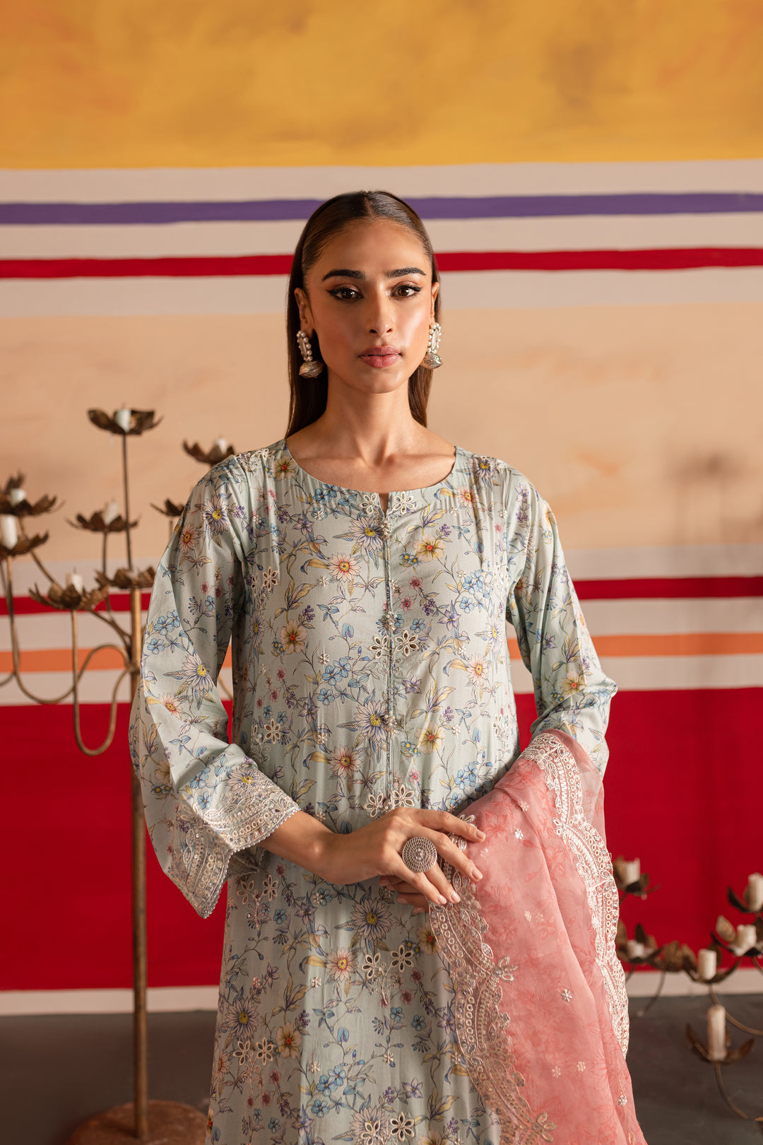 Ajar 3Pc - Printed Lawn Dress - BATIK