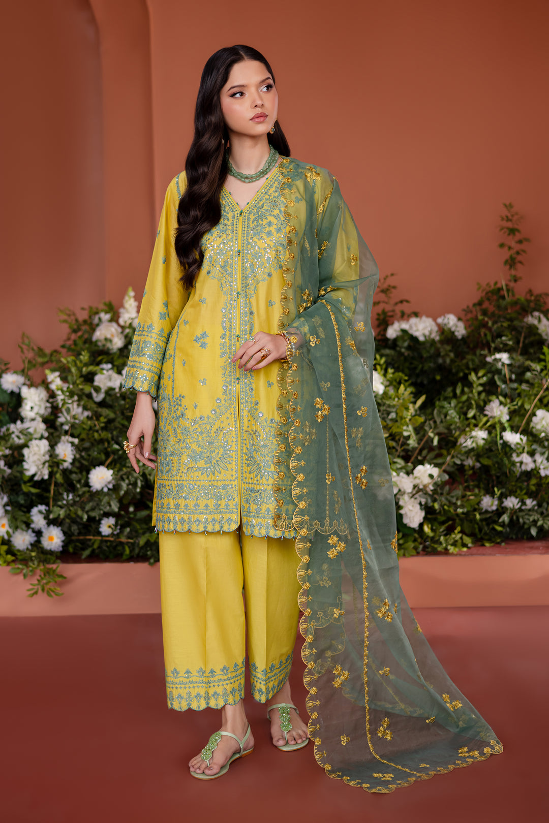 Zane 3Pc - Embroidered Lawn Dress