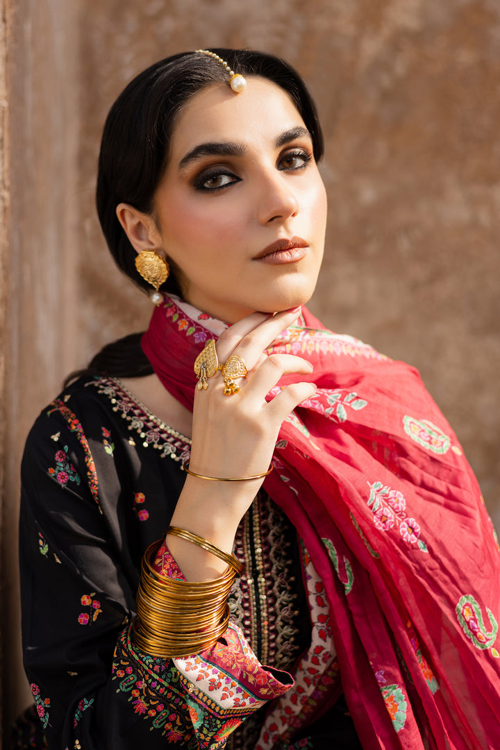 Black Arya 3Pc- Printed Lawn Dress