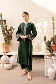 Derain 2Pc - Embroidered Khaddar Dress - BATIK