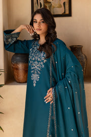 Lighter 3Pc - Embroidered Khaddar Dress