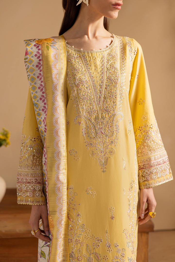 Lime Yellow 3Pc - Embroidered Luxe PIMA