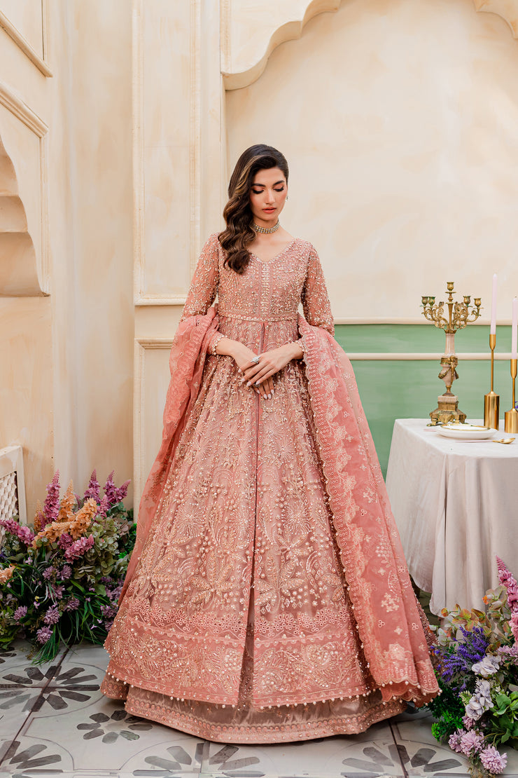 Peach Color Wedding Lehenga NEGAR – Panache Haute Couture
