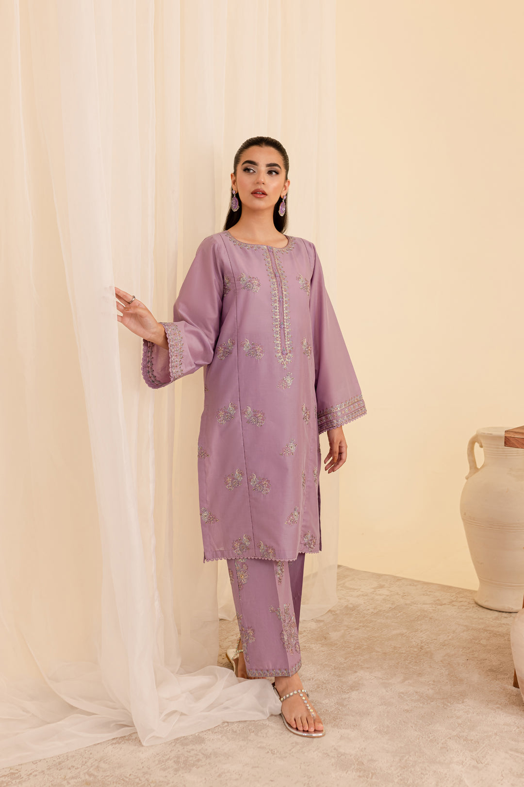 Hiera 2Pc - Embroidered Lawn Dress - BATIK