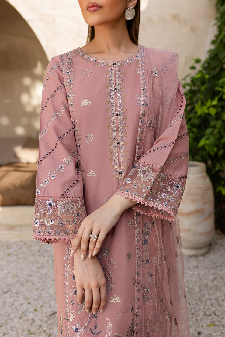 Eira 3Pc - Embroidered Khaddar Dress