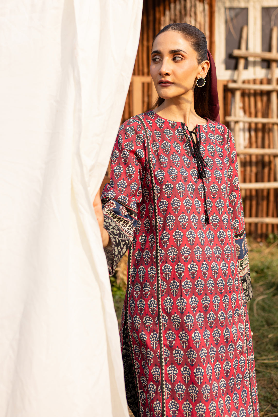 Riham 2Pc - Printed Khaddar Dress - BATIK