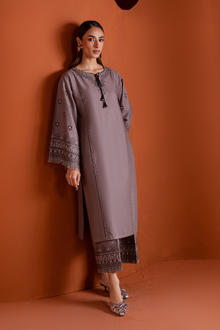 Cross Word 2Pc - Embroidered Khaddar Dress