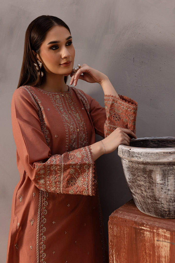 Note 2Pc - Embroidered Khaddar Dress - BATIK