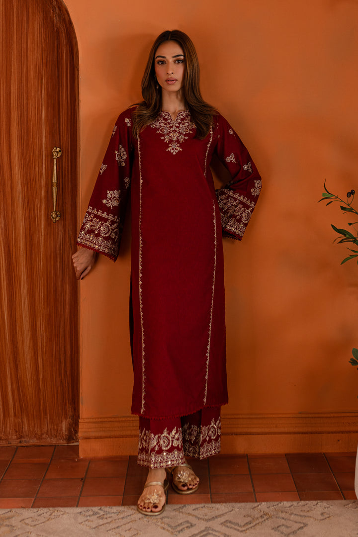 Rusala 2Pc - Embroidered Karandi Dress - BATIK