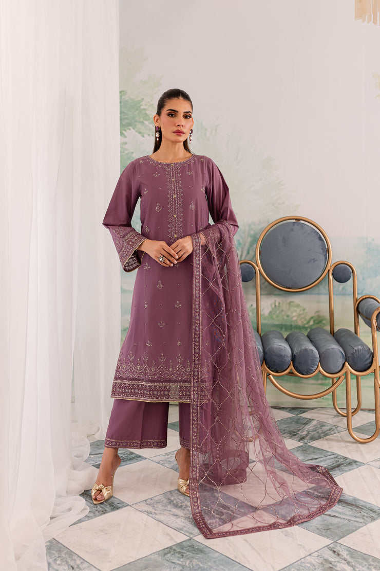 Zahya 3Pc - Embroidered Lawn Dress - BATIK