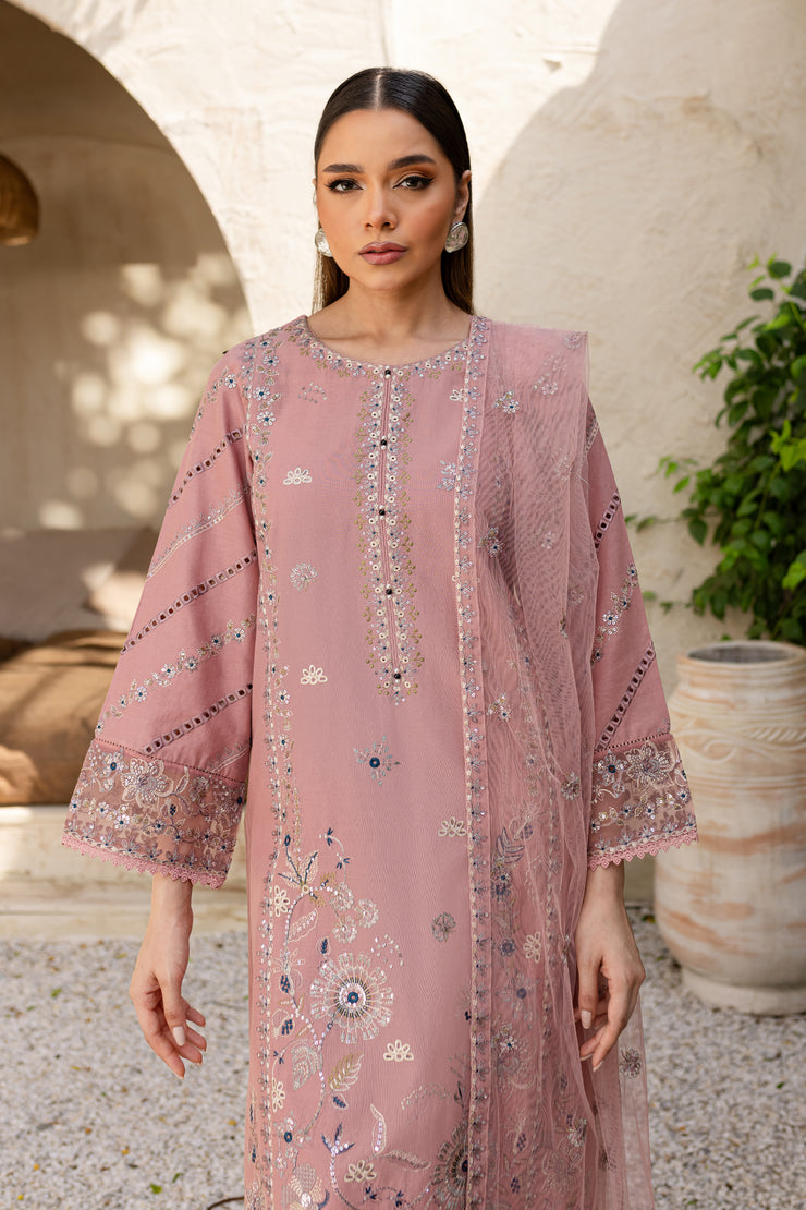 Eira 3Pc - Embroidered Khaddar Dress