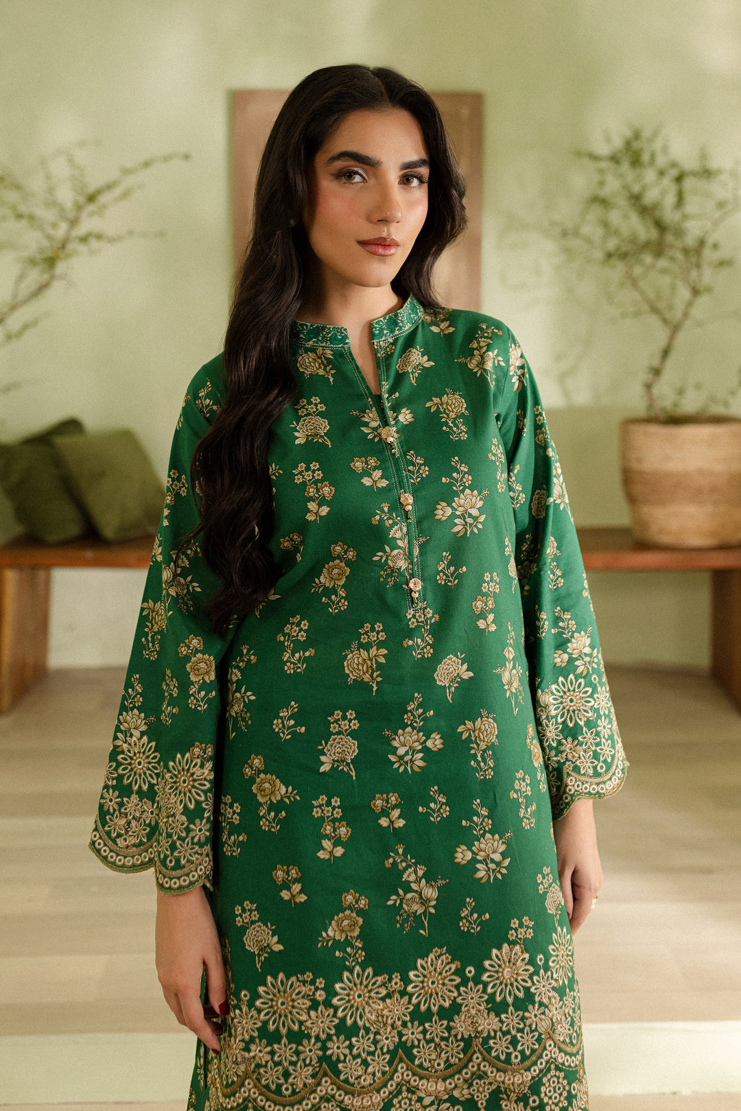 Zel 2Pc - Printed Khaddar Dress - BATIK