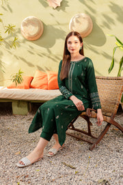 Emory 2Pc - Embroidered Karandi Dress - BATIK