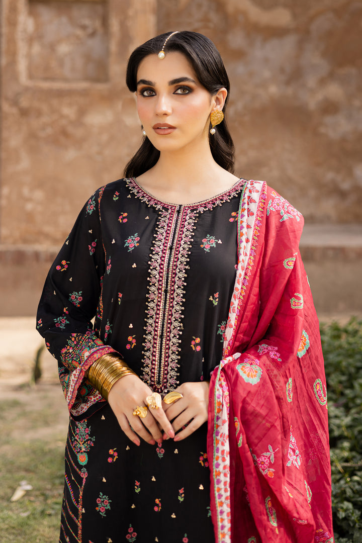 Black Arya 3Pc- Printed Lawn Dress