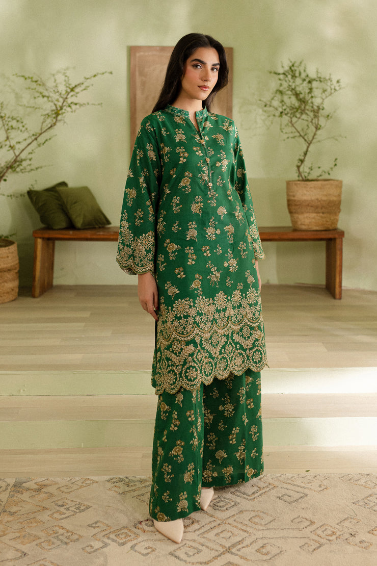 Zel 2Pc - Printed Khaddar Dress