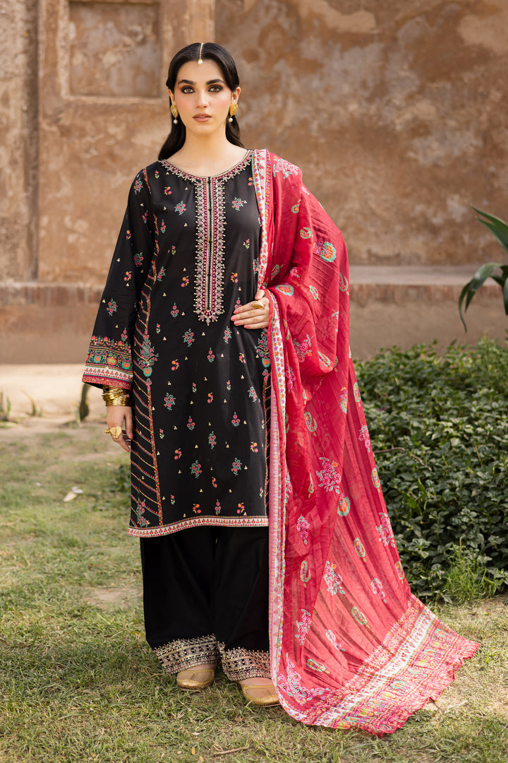 Black Arya 3Pc- Printed Lawn Dress