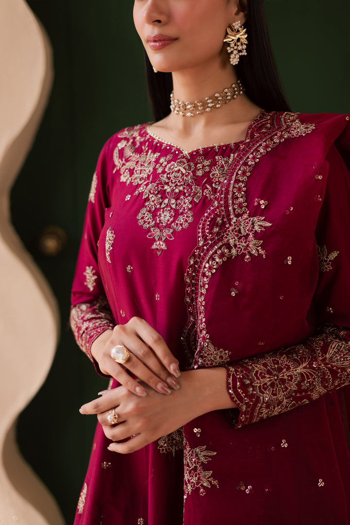 Jhumka 3Pc - Embroidered Solid Dress - BATIK