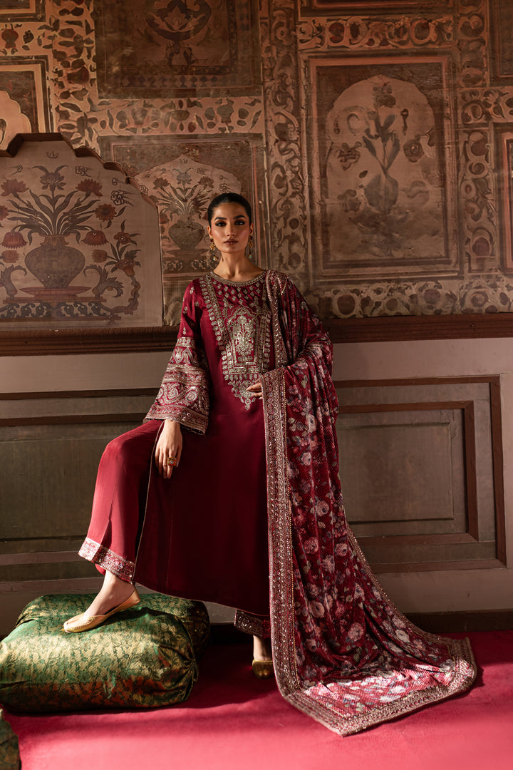 Noor Jehan 3Pc- Embroidered Luxe Pret - BATIK