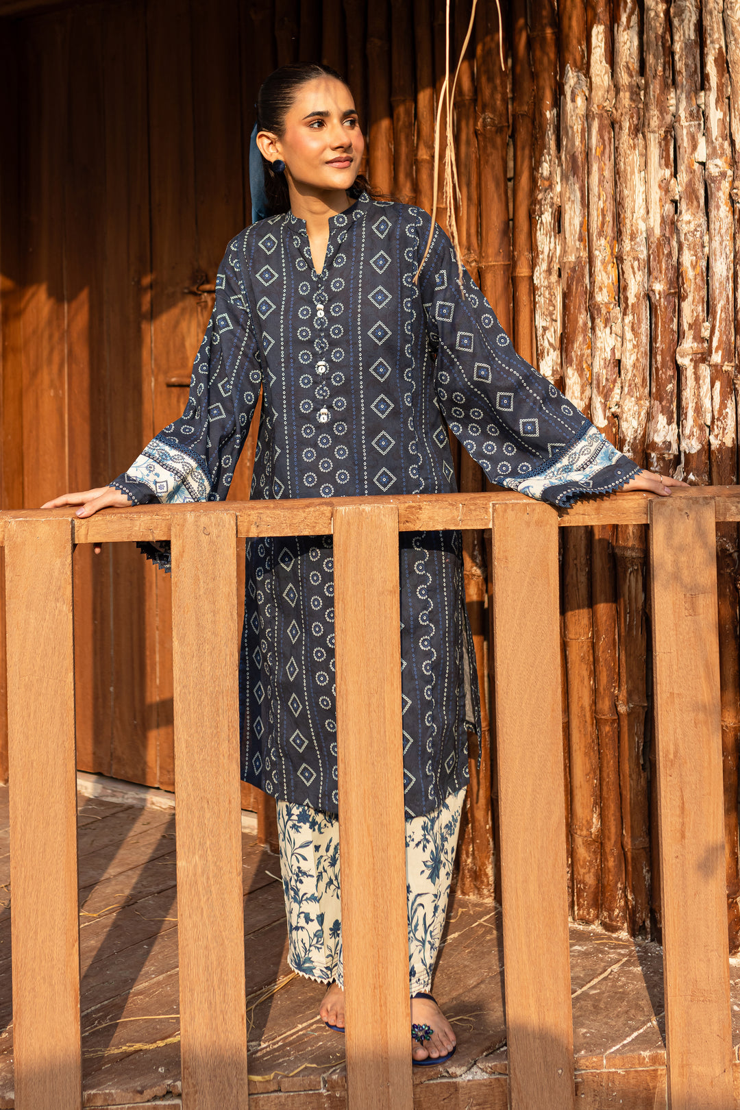 Mavis 2Pc - Printed Khaddar Dress - BATIK