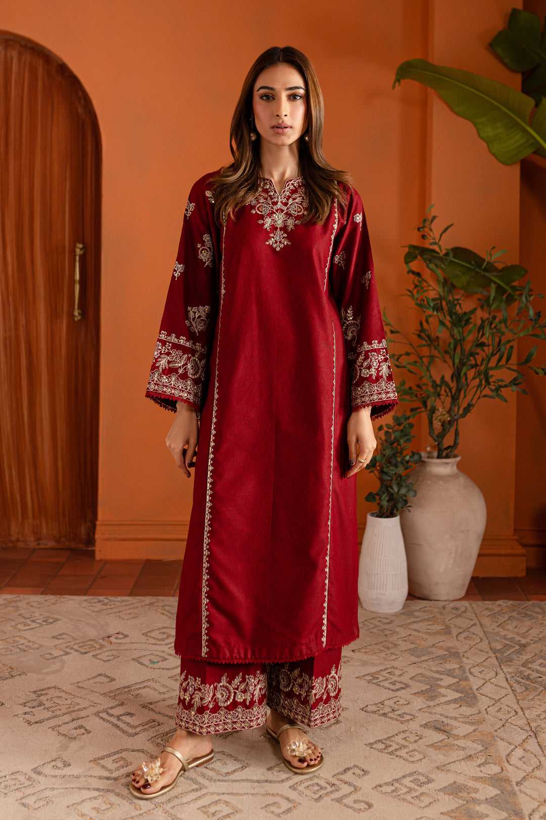 Rusala 2Pc - Embroidered Karandi Dress - BATIK