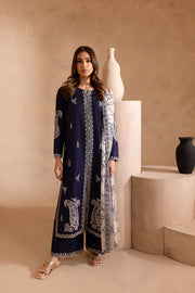 Deep Sea 3Pc - Embroidered Lawn Dress