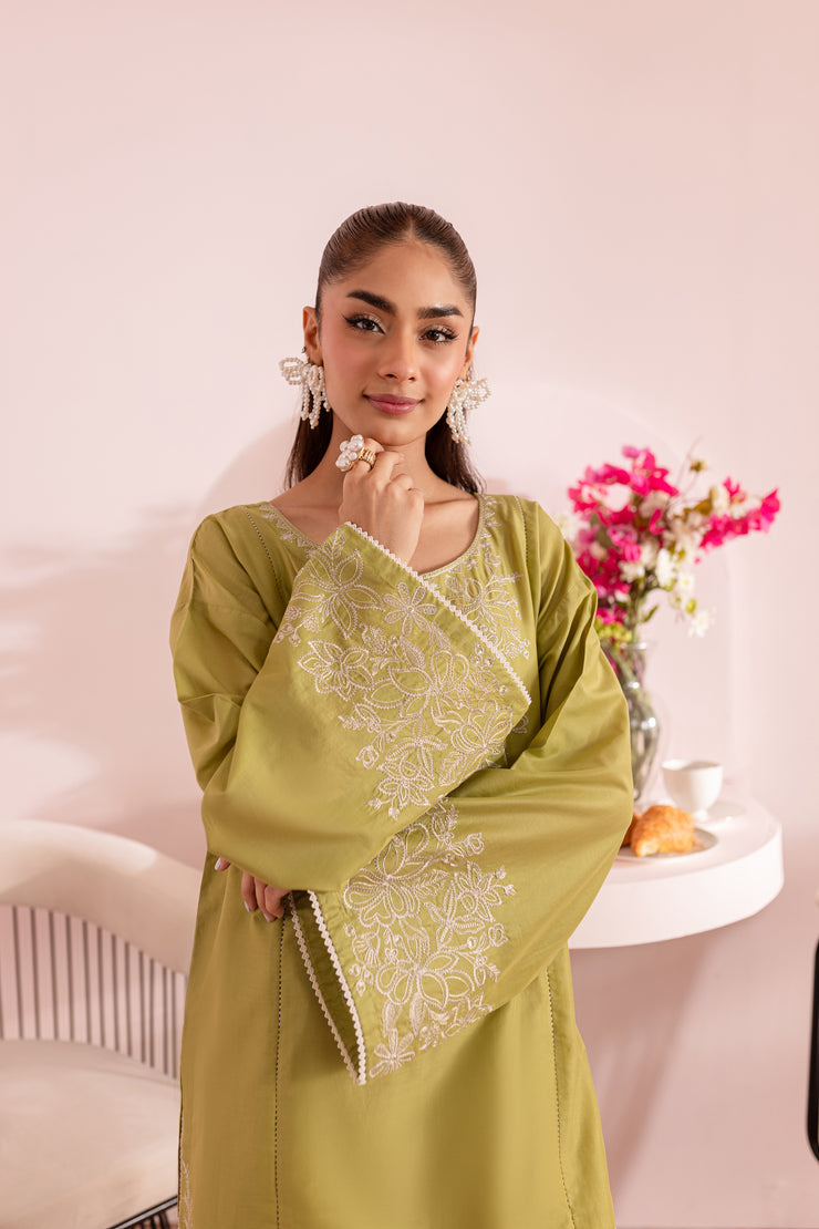 Royal Green 2Pc - Embroidered Lawn Dress - BATIK