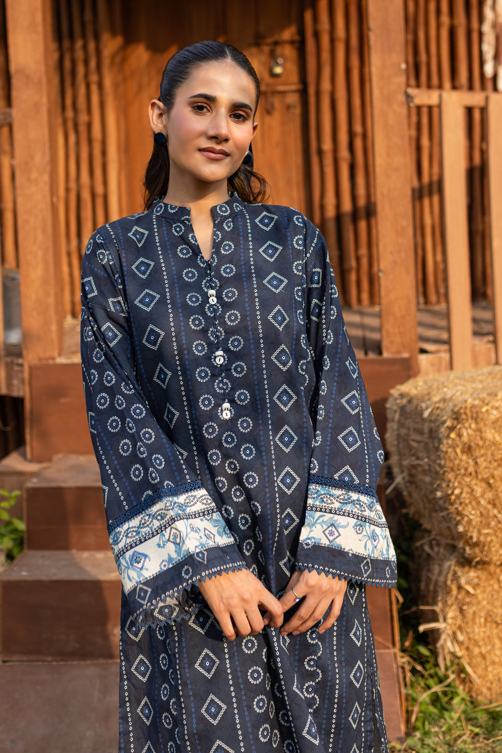 Mavis 2Pc - Printed Khaddar Dress - BATIK