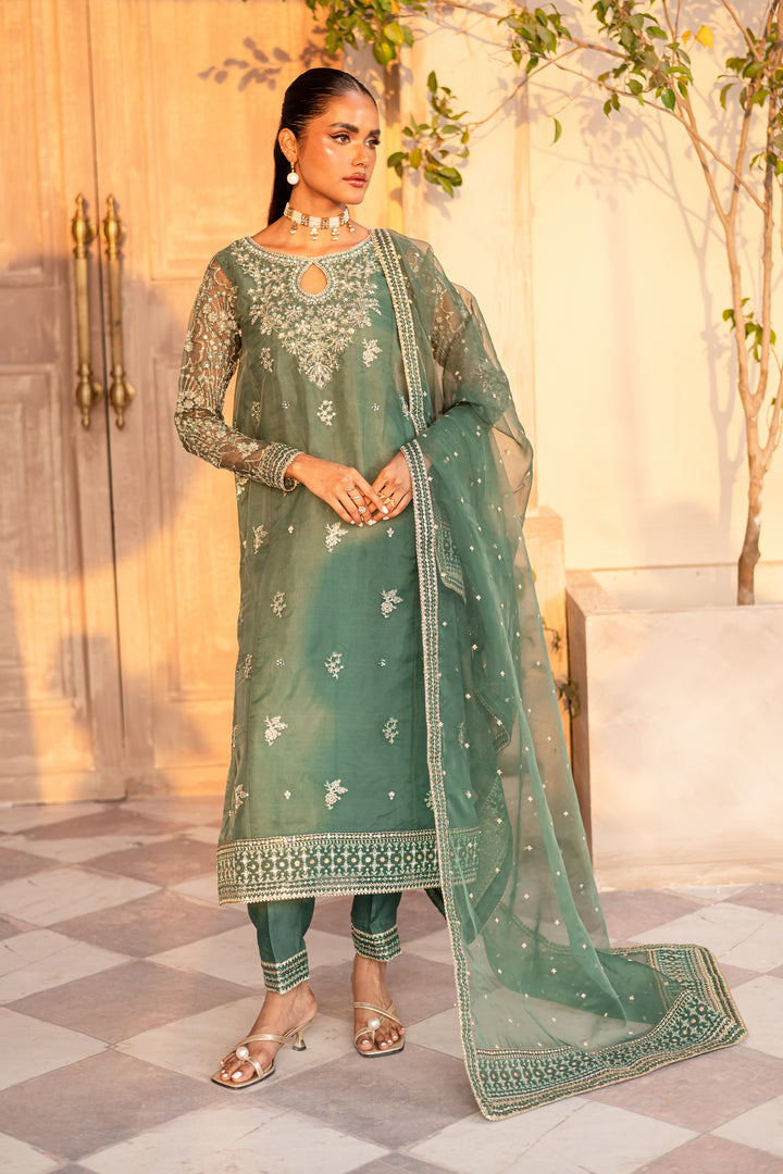 Shireen 3Pc - Embroidered Luxe Pret