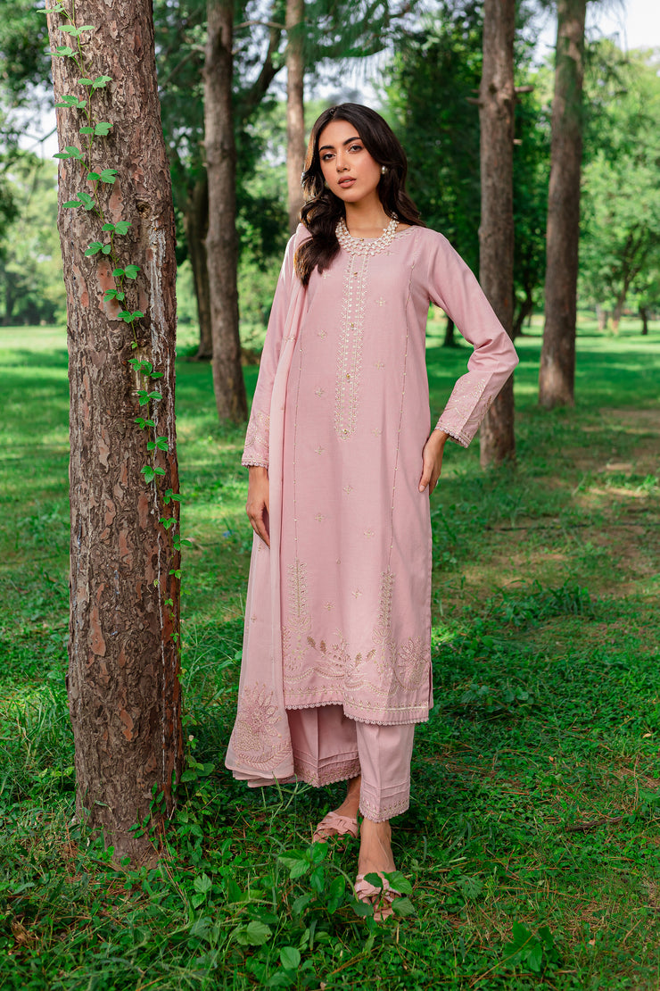 Script 3Pc - Embroidered Karandi Dress - BATIK