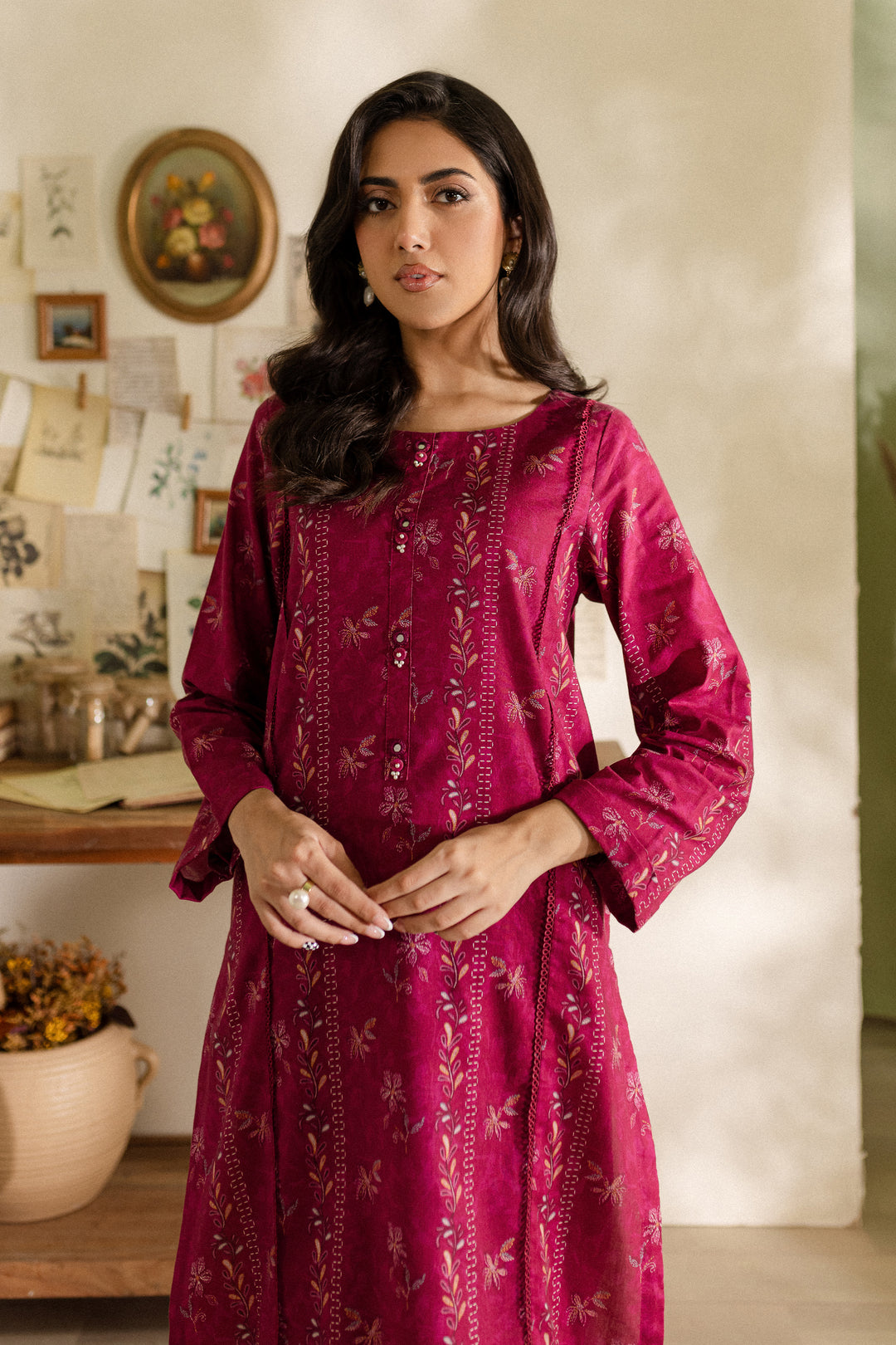 Celestial 2Pc - Printed Khaddar Dress - BATIK