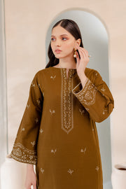 Green Leaf 2Pc - Embroidered Khaddar Dress - BATIK