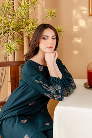 Krysti 2Pc - Embroidered Khaddar Dress