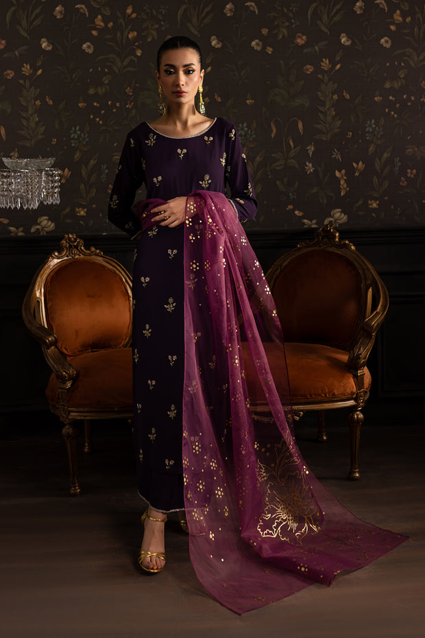 Plum Lilly 3Pc - Georgette Formal Dress