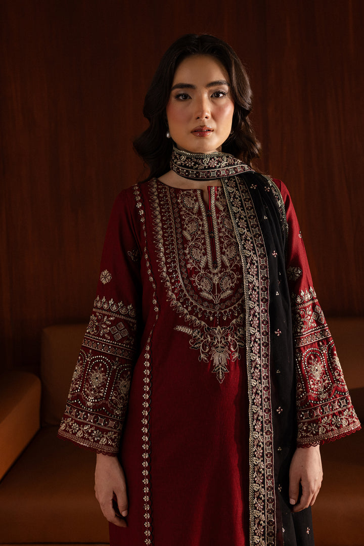 Lamar 3Pc - Embroidered Karandi Dress - BATIK