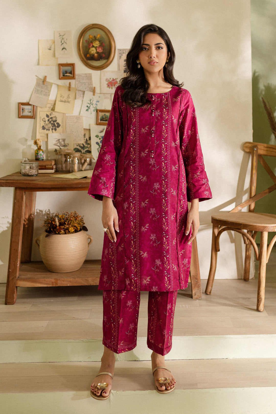 Celestial 2Pc - Printed Khaddar Dress - BATIK