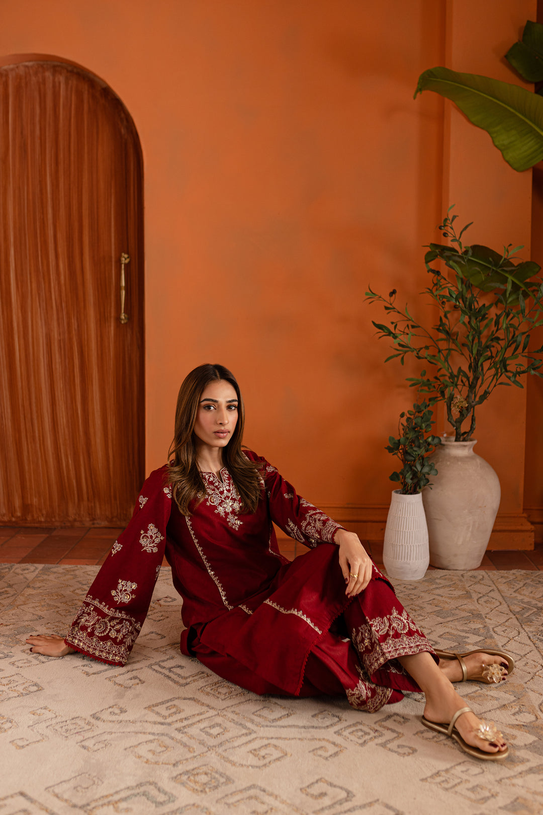 Rusala 2Pc - Embroidered Karandi Dress - BATIK