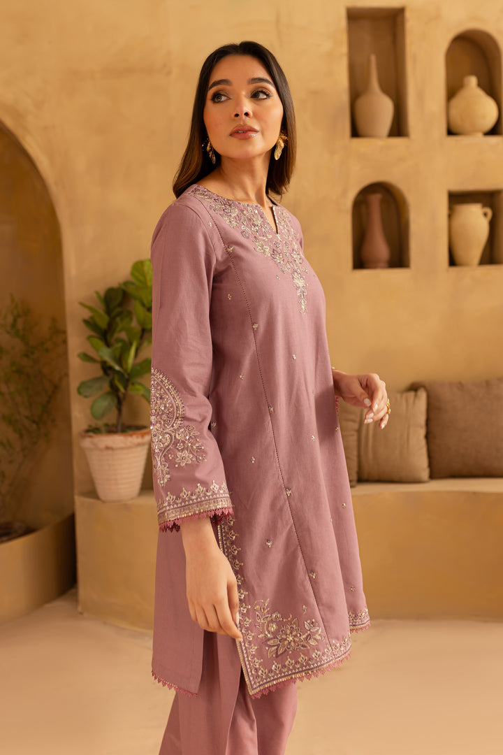 Ferio 2Pc - Embroidered Khaddar Dress - BATIK