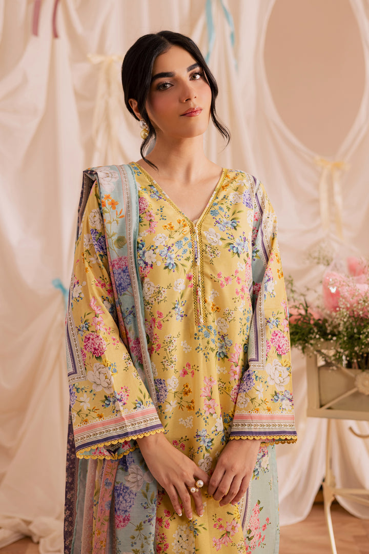 Glacial 3Pc - Printed Lawn Dress