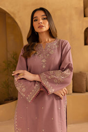 Ferio 2Pc - Embroidered Khaddar Dress