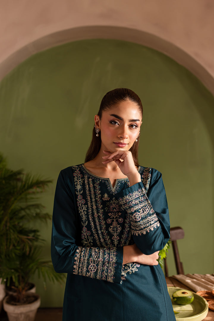 Aqua Pearl 2Pc - Embroidered Lawn Dress - BATIK