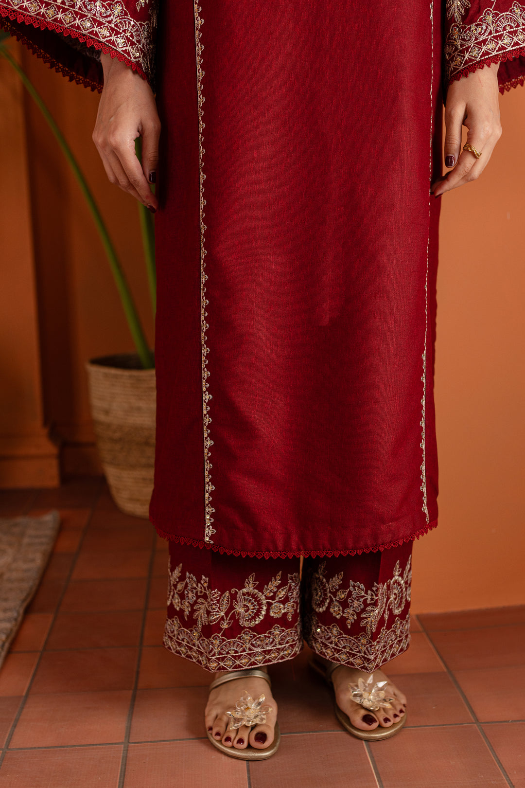 Rusala 2Pc - Embroidered Karandi Dress - BATIK