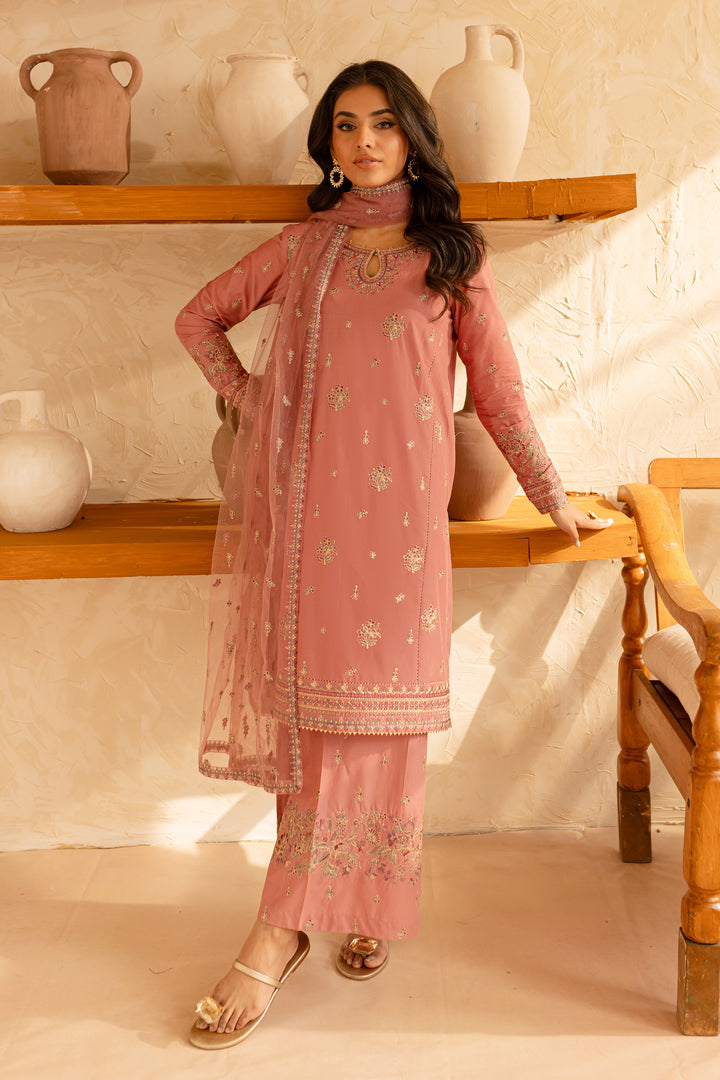 Bahar 3Pc - Embroidered Lawn Dres